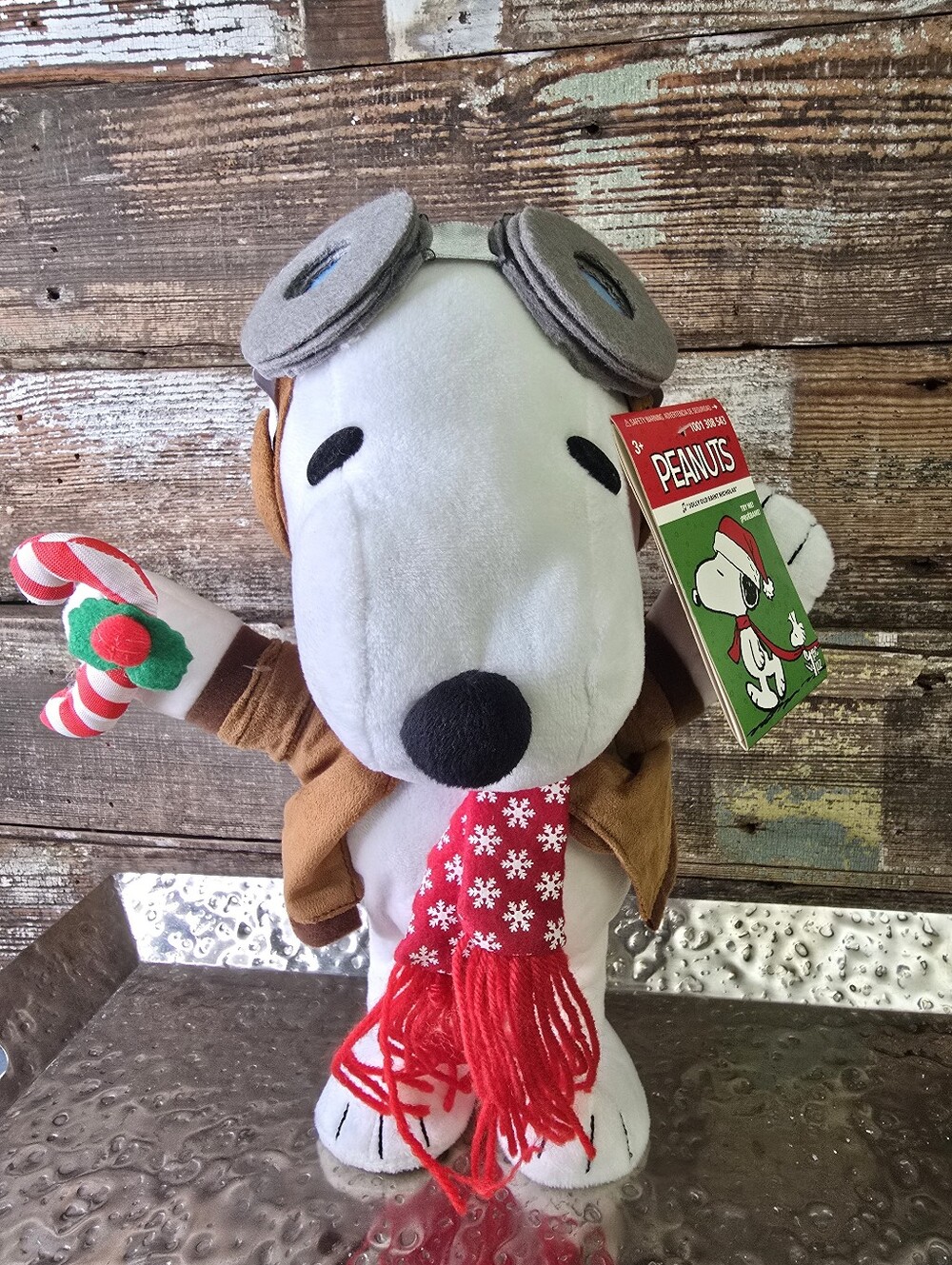 Peanuts Snoopy Holiday Musical Plush NWT Christmas Decor Gemmy